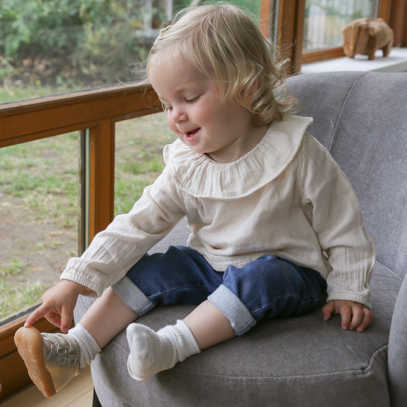Chaussons bébé en cuir souple 0 à 18 mois - Le petit Souk