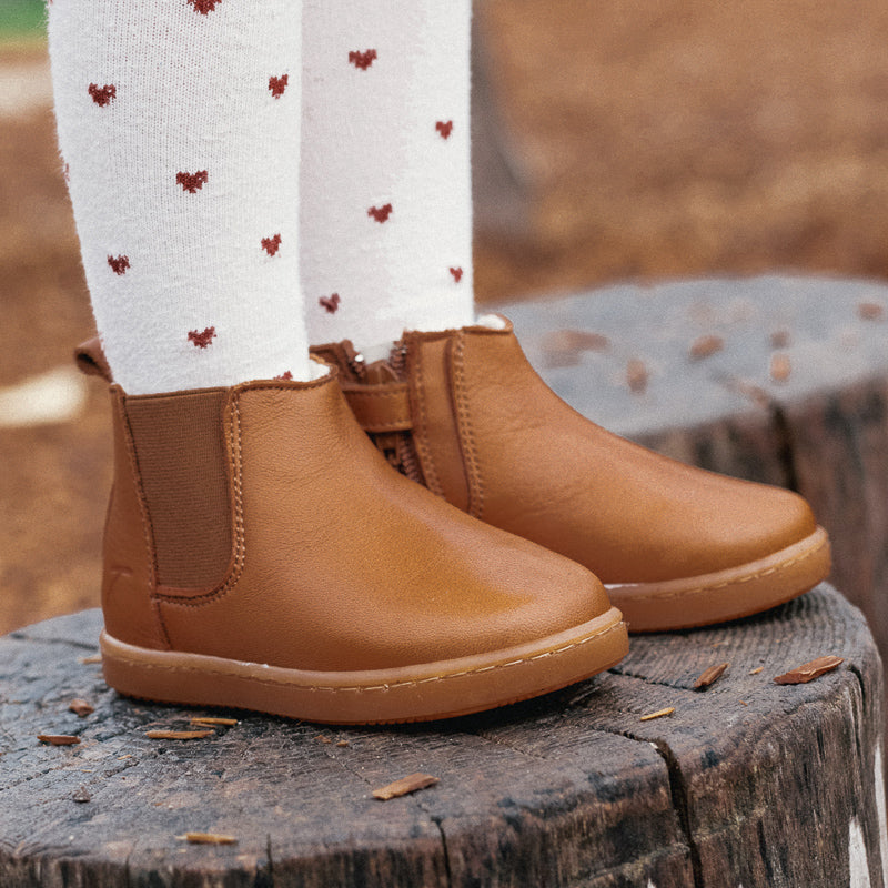 Bottines enfant rosy fourre cognac Tichoups