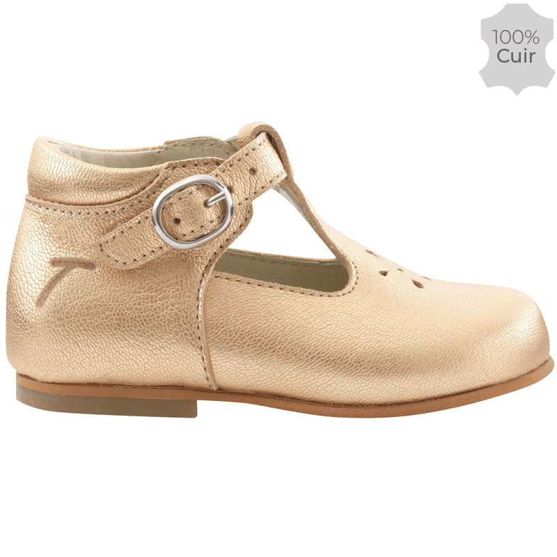 Salome Bebe En Cuir Chaussures Marche Enfant Vicky Rose Tichoups